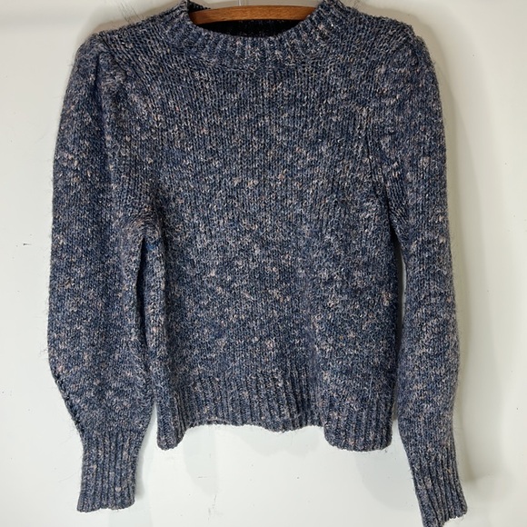 MADEWELL Pleat Shoulder Pullover Wool Blend Sweater Size Medium - Picture 15 of 16